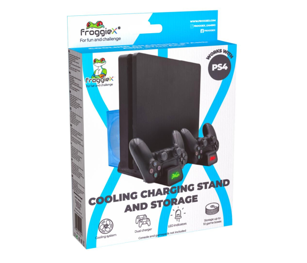 FROGGIEX PODSTAWKA CHŁODZĄCA ŁADOWARKA STOJAK PS4 LED - 636960 - zdjęcie 5